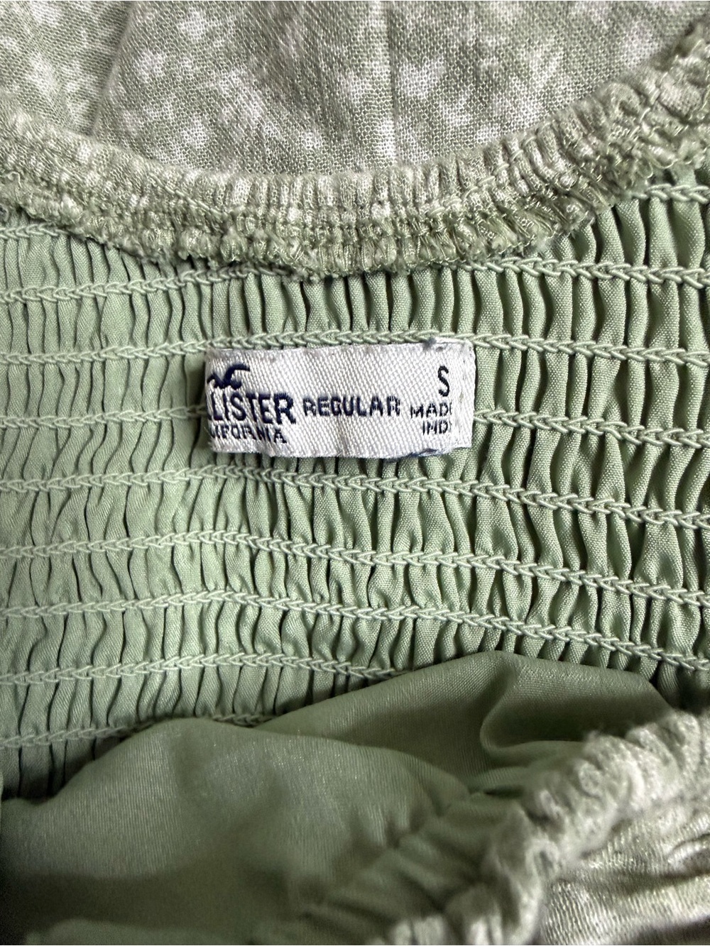 🌿 Hollister Sage Green Floral Midi Dress Small Cottagecore Coquette - Picture 4 of 7